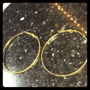 Gold color hoop earrings